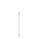Pendente tube vertical LED 18W em alumínio branco e preto instalado em ambiente moderno