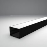 Perfil linear de alumínio para instalação de fita LED em ambientes internos