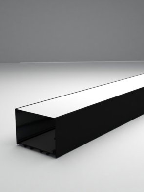 Perfil linear de alumínio para instalação de fita LED em ambientes internos
