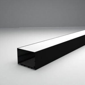 Perfil linear de alumínio para instalação de fita LED em ambientes internos