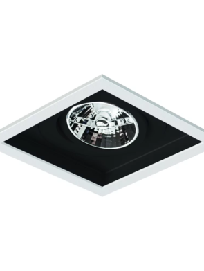 Embutido Cubetto Uno Focus II branco em alumínio com soquete GU10 para lâmpada PAR16, iluminação direcionada dimerizável, acabamento em pintura eletrostática e instalação embutida.Embutido Cubetto Uno Focus II branco em alumínio com soquete GU10 para lâmpada PAR16, iluminação direcionada dimerizável, acabamento em pintura eletrostática e instalação embutida.
