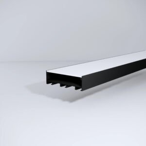 Perfil de alumínio para fita LED instalação sobreposta 65x20mm acabamento premium