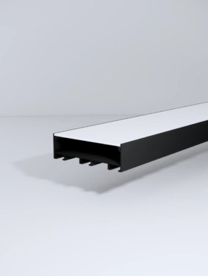 Perfil de alumínio para fita LED instalação sobreposta 65x20mm acabamento premium
