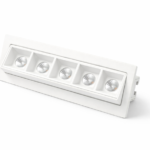 Embutido Linea V 10W LED orientável 15 e 30 graus 3000K branco e preto