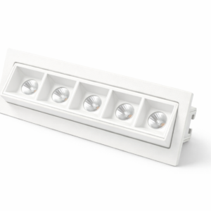 Embutido Linea V 10W LED orientável 15 e 30 graus 3000K branco e preto