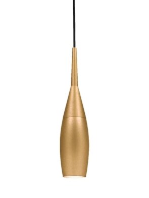 Detalhe do acabamento dourado do Pendente Kalyx I em alumínio.