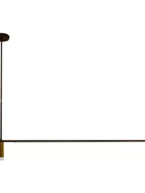 Pendente LET 1 Foco LED 32W preto com LED integrado 1760 lúmens para salas, bancadas e ambientes modernos