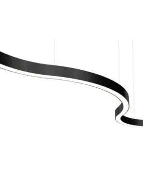 Pendente Orgânico LED 11W 2700K luz direta em alumínio branco e preto com design moderno e iluminação decorativa.
