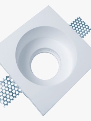 Iluminação direcionada com spot de gesso linear quadrado GU10.