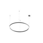 Pendente Circle LED 28W circular em alumínio e acrílico com acabamento preto ou branco para iluminação decorativa moderna.