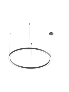 Pendente Circle LED 28W circular em alumínio e acrílico com acabamento preto ou branco para iluminação decorativa moderna.