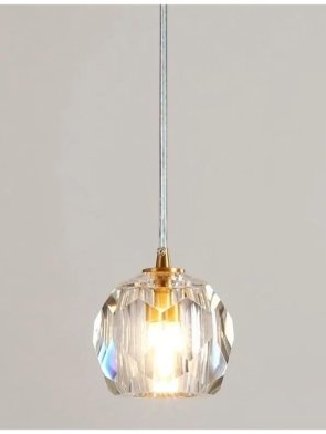 Pendente Cristal G9 dimerizável em metal e cristal