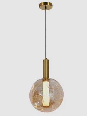 Acabamento dourado com pintura eletrostática e vidro âmbar.