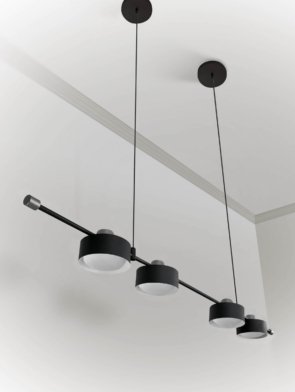 Pendente LED Olodum B4 branco com luz quente 3000K