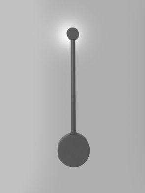 Pendente Ponto LED 1W 3000K preto em alumínio com design moderno e acabamento eletrostátic
