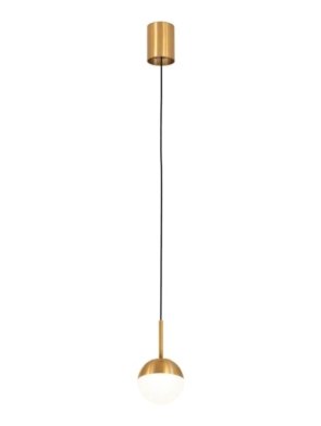 Pendente Bubble dourado 20W com vidro e soquete G9